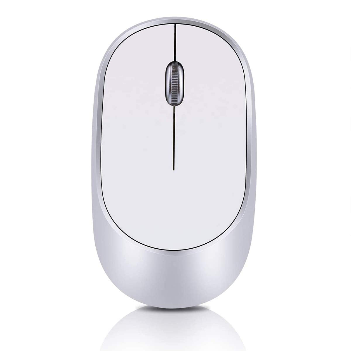 Nidiox Wireless Mouse with Adjustable DPI 800/1200/1600 Comfortable 2.4G  Optical Ergo Mouse for Laptop, Computer, Desktop, Windows, Mac OS, Silver